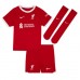 Tanie Strój piłkarski Liverpool Alexander-Arnold #66 Koszulka Podstawowej dla dziecięce 2023-24 Krótkie Rękawy (+ szorty)